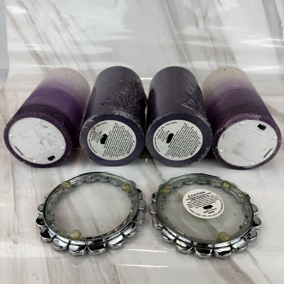 Purple Decorative Bedazzled Candles & Holders Single Wick & Battery Operated - Picture 10 of 14